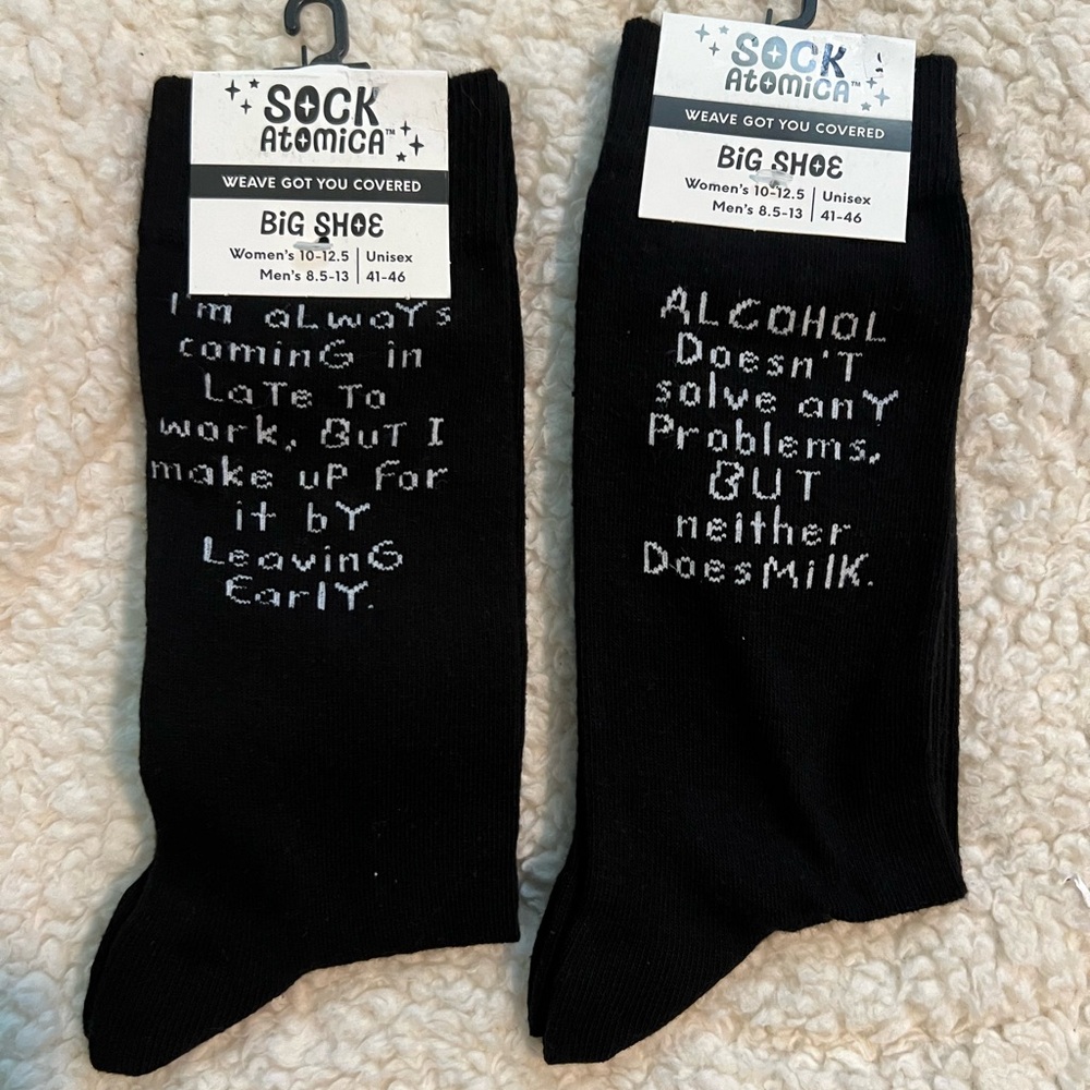 2 pairs Sock atomica  brand new!